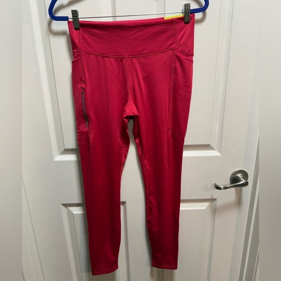 all in motion Pants - All in Motion Vibrant Red Leggings with Pockets